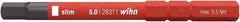 Wiha - 6mm Drive, Inch or Metric Screwdriver Bit - 75mm OAL - Exact Tooling
