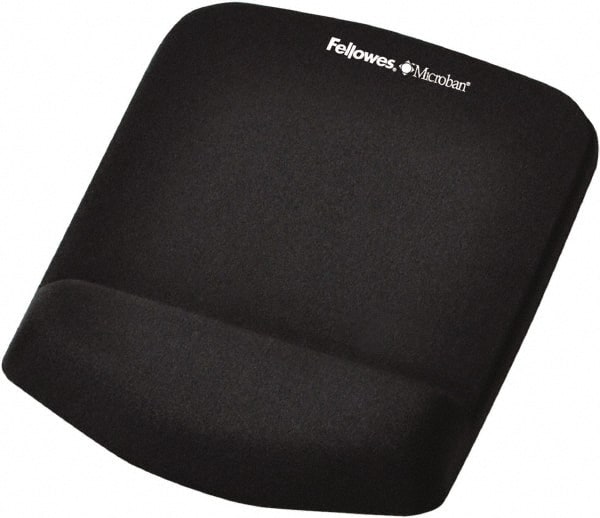 FELLOWES - Black Mouse Pad/Wrist Rest - Use with Mouse - Exact Tooling