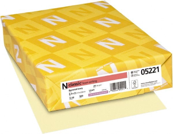 Neenah Paper - 8-1/2" x 11" Baronial Ivory Copy Paper - Use with Laser Printers, Copiers, Inkjet Printers - Exact Tooling