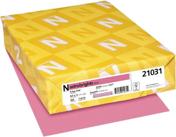 Neenah Paper - 8-1/2" x 11" Pulsar Pink Colored Copy Paper - Use with Laser Printers, Copiers, Inkjet Printers - Exact Tooling