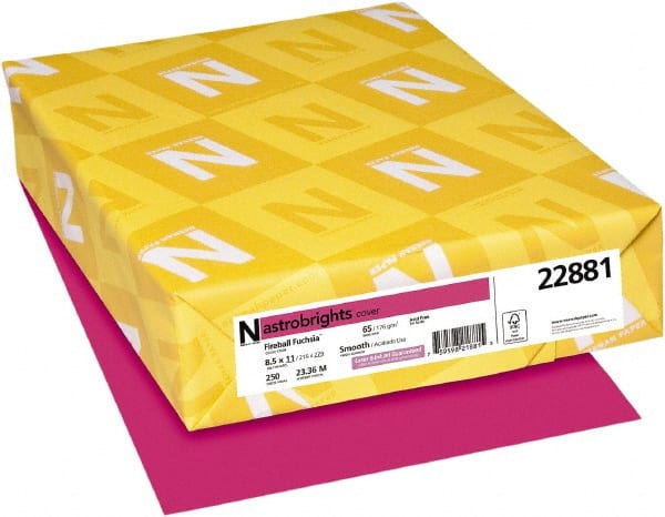 Neenah Paper - 8-1/2" x 11" Fireball Fuchsia Colored Copy Paper - Use with Laser Printers, Copiers, Inkjet Printers - Exact Tooling