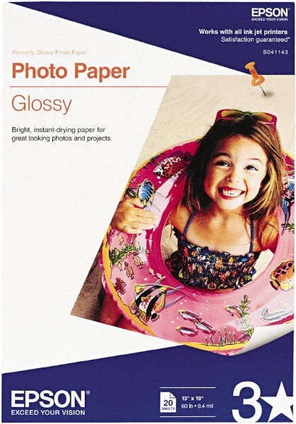 Epson - 13" x 19" White Photo Paper - Use with Inkjet Printers - Exact Tooling