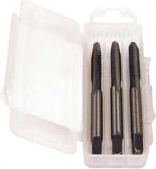 Triumph Twist Drill - 3/4-16, 4 Flute, Bottoming, Plug & Taper, Oxide Finish, High Speed Steel Tap Set - Right Hand Cut, 3/3B Class of Fit - Exact Tooling