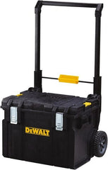 DeWALT - 2 Piece, Black/Yellow Wheeled Tool Box - 18-3/4" Deep x 38-7/8" High x 23-3/8" Wide, Removable Tray - Exact Tooling