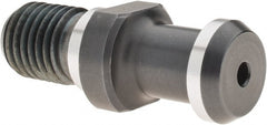 Accupro - C Style, BT40 Taper, M16x2 Thread, 15° Angle Radius, High Torque Retention Knob - 2-1/8" OAL, 3/4" Knob Diam, 0.9055" Flange Thickness, 1.14" from Knob to Flange, 0.6693" Pilot Diam - Exact Tooling