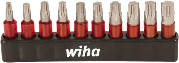 Wiha - 10 Piece 1/4" Drive Impact Torx Bit Socket Set - T10 to T40 Torx - Exact Tooling