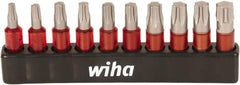 Wiha - 10 Piece 1/4" Drive Impact Torx Bit Socket Set - T10 to T40 Torx - Exact Tooling