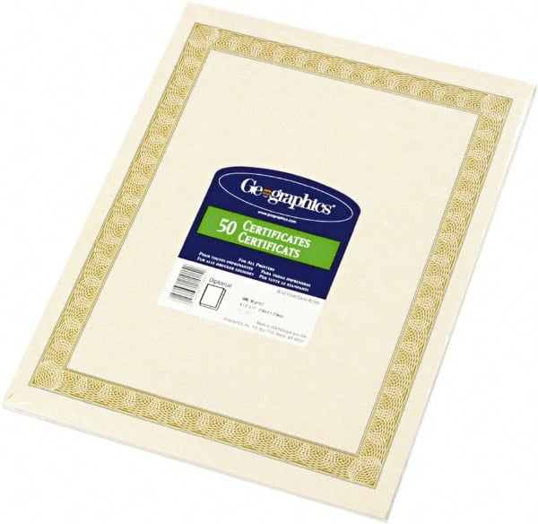 Geographic - 50 Sheet, 8-1/2 x 11", Certificate - Natural - Exact Tooling