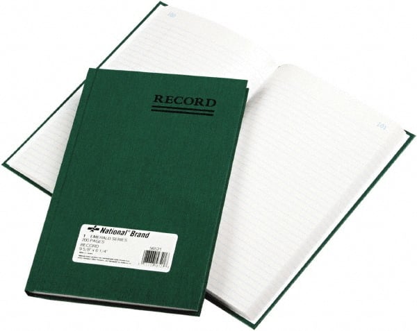 National Brand - 200 Sheet, 6-1/4 x 9-5/8", Record Rule Accounting Book - Green - Exact Tooling