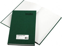 National Brand - 300 Sheet, 7-1/4 x 12-1/4", Record Rule Accounting Book - Green - Exact Tooling