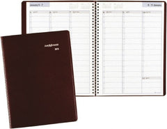 DayMinder - 52 Sheet, 8 x 11", Appointment Book - Burgundy - Exact Tooling