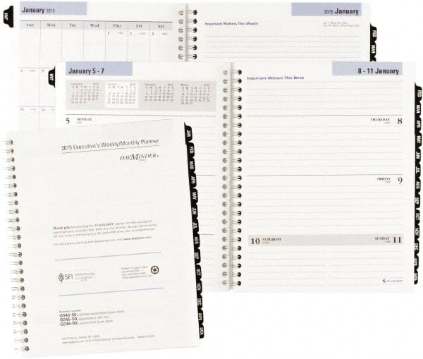 DayMinder - 52 Sheet, 6-7/8 x 8-3/4", Weekly/Monthly Refill - White - Exact Tooling