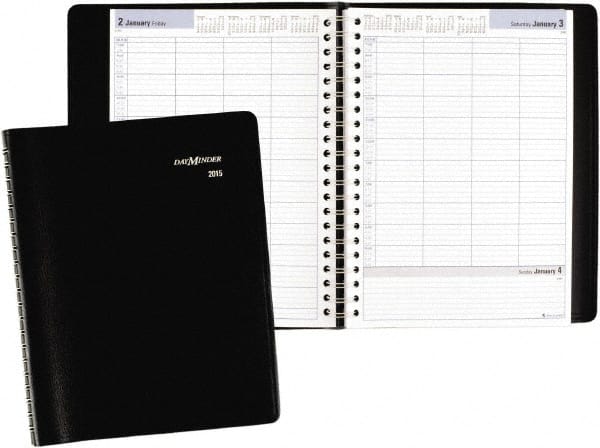 AT-A-GLANCE - 312 Sheet, 7-7/8 x 11", Group Daily Appointment Book - Black - Exact Tooling