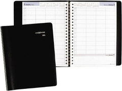 AT-A-GLANCE - 312 Sheet, 7-7/8 x 11", Group Daily Appointment Book - Black - Exact Tooling