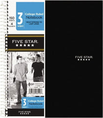 Mead - 150 Sheet, 8-1/2 x 11", College Ruled 3 Subject Notebook - Assorted Colors - Exact Tooling