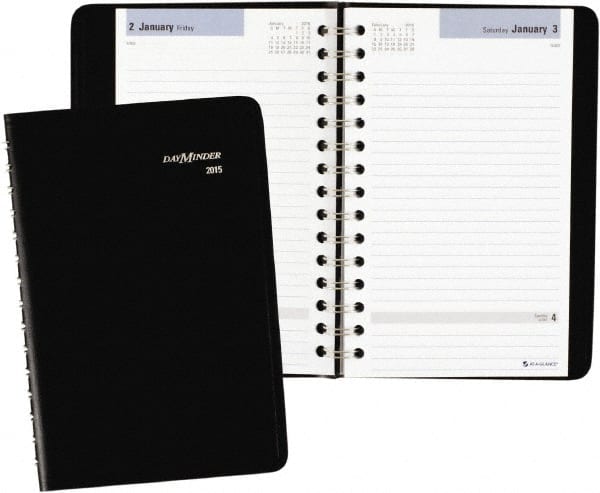 AT-A-GLANCE - 312 Sheet, 4-7/8 x 8", Appointment Book - Black - Exact Tooling