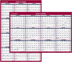 AT-A-GLANCE - 1 Sheet, 24 x 36", Wall Calendar - Blue & Red - Exact Tooling