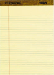TOPS - 50 Sheet, 8-1/2 x 11-3/4", Legal Pad - Canary - Exact Tooling