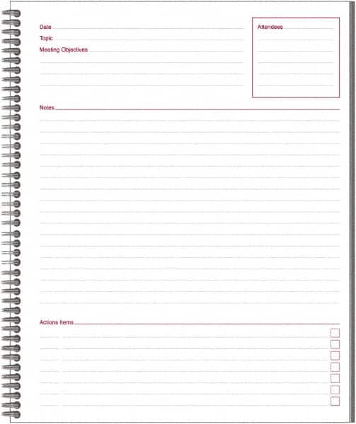 Mead - 80 Sheet, 8-1/4 x 11", Guided Business Notebook - Black - Exact Tooling