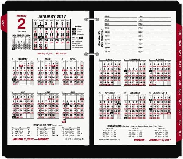 AT-A-GLANCE - 215 Sheet, 4-1/2 x 7-3/8", Desk Calendar Refill - White - Exact Tooling