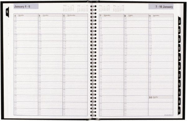 DayMinder - 52 Sheet, 8 x 11", Appointment Book - Black - Exact Tooling