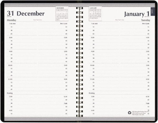 House of Doolittle - 312 Sheet, 5 x 8", Appointment Book - Black - Exact Tooling