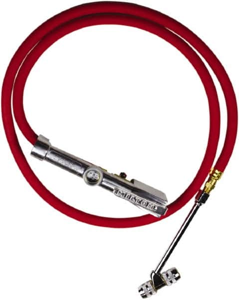 Milton - 160 Max psi Closed Check Aluminum/EPDM Inflator Gauge - Double Lock On Chuck, 1/4 FNPT, 10 to 160 psi Pressure Range - Exact Tooling