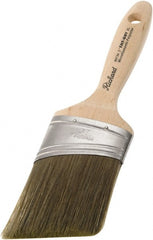 Richard - 3" Oval/Angle Polyester Angular Brush - 3-1/4" Bristle Length, 5-3/4" Wood Sash Handle - Exact Tooling
