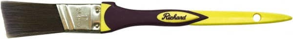 Richard - 1" Angled Polyester Angular Brush - 2" Bristle Length, 6-3/4" Rubber Sash Handle - Exact Tooling