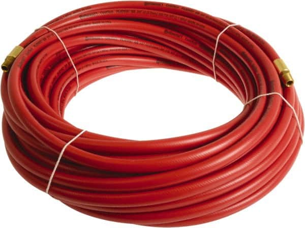 Continental ContiTech - 1/4" ID x 0.45" OD 15' Long Multipurpose Air Hose - MNPT x MNPT Ends, 300 Working psi, -10 to 158°F, 1/4" Fitting, Red - Exact Tooling