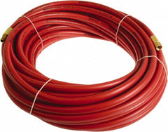 Continental ContiTech - 3/8" ID x 0.6" OD 75' Long Multipurpose Air Hose - MNPT x FNPT Ends, 300 Working psi, -10 to 158°F, 1/4" Fitting, Red - Exact Tooling