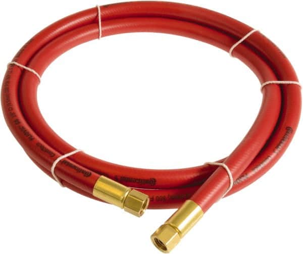 Continental ContiTech - 1/2" ID x 0.78" OD 5' Long Multipurpose Air Hose - FNPT x FNPT Ends, 300 Working psi, -10 to 158°F, 1/2" Fitting, Red - Exact Tooling