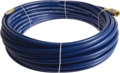 Continental ContiTech - 1/2" ID x 0.78" OD 100' Long Multipurpose Air Hose - Industrial Interchange Safety Coupler x Male Plug Ends, 300 Working psi, -10 to 158°F, 1/2" Fitting, Blue - Exact Tooling