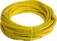 Continental ContiTech - 1/2" ID x 0.78" OD 20' Long Multipurpose Air Hose - MNPT x MNPT Ends, 300 Working psi, -10 to 158°F, 1/2" Fitting, Yellow - Exact Tooling