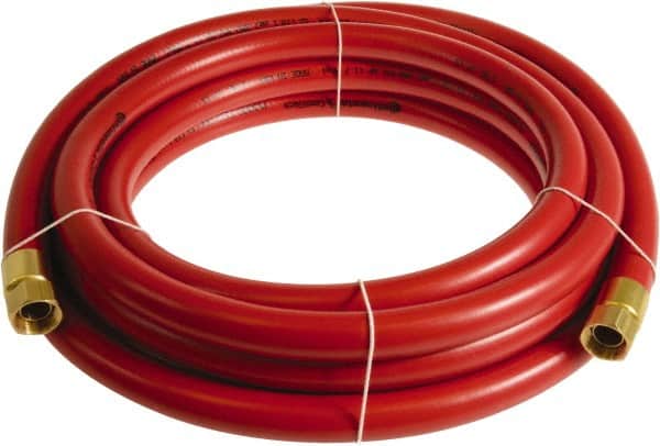 Continental ContiTech - 3/4" ID x 1.11" OD 50' Long Multipurpose Air Hose - FNPT x FNPT Ends, 250 Working psi, -10 to 158°F, 3/4" Fitting, Red - Exact Tooling