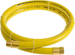 Continental ContiTech - 3/4" ID x 1.11" OD 10' Long Multipurpose Air Hose - MNPT x FNPT Ends, 250 Working psi, -10 to 158°F, 3/4" Fitting, Yellow - Exact Tooling