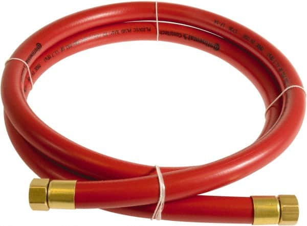 Continental ContiTech - 3/4" ID x 1.11" OD 10' Long Multipurpose Air Hose - FNPT x FNPT Ends, 250 Working psi, -10 to 158°F, 3/4" Fitting, Red - Exact Tooling