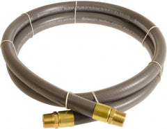 Continental ContiTech - 1" ID x 1.38" OD 10' Long Multipurpose Air Hose - MNPT x MNPT Ends, 250 Working psi, -10 to 158°F, 1" Fitting, Gray - Exact Tooling