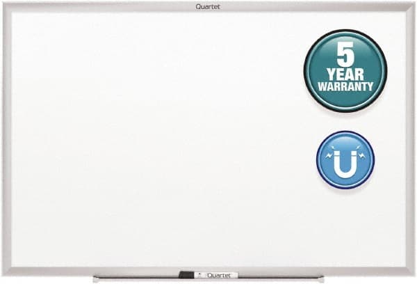 Quartet - 36" High x 48" Wide Magnetic Dry Erase Board - Steel, Includes Dry-Erase Marker & Mounting Kit - Exact Tooling