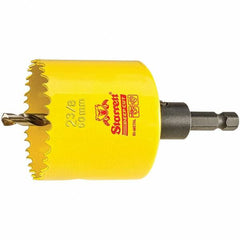 Starrett - 2-3/8" Diam, 2" Cutting Depth, Hole Saw - High Speed Steel Saw, Toothed Edge - Exact Tooling