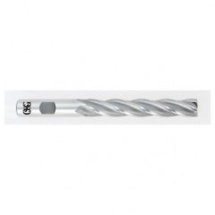 1 Dia. x 8-1/2 Overall Length 6-Flute Square End HSS-CO SE End Mill-Round Shank-Center Cutting-TiCN - Exact Tooling