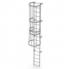 TRI-ARC - Rolling & Wall Mounted Ladders & Platforms Type: Fixed Ladder Style: Safety Cage - Exact Tooling