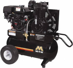 MI-T-M - 9.0 hp, 17.2 CFM, 175 Max psi, Two Stage Portable Fuel Air Compressor - Honda GX270 OHV Engine - Exact Tooling