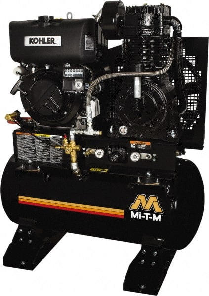MI-T-M - Stationary Gas Air Compressors Horsepower: 9.0 Cubic Feet per Minute: 29.00 - Exact Tooling