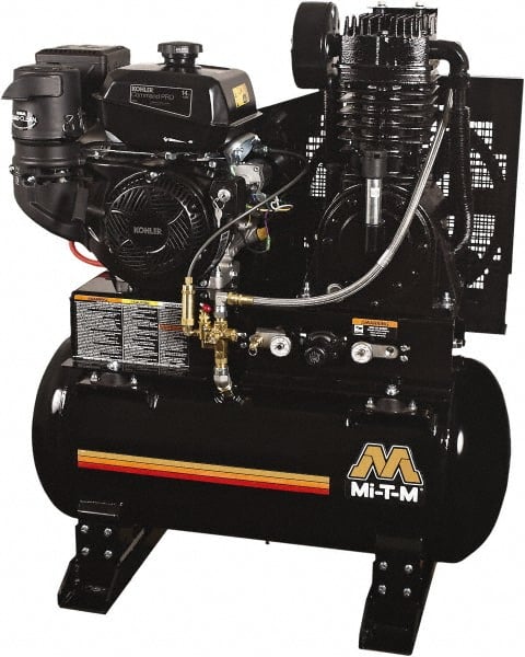 MI-T-M - Stationary Gas Air Compressors Horsepower: 14 Cubic Feet per Minute: 29.00 - Exact Tooling