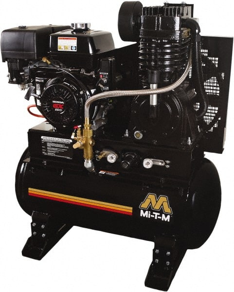 MI-T-M - Stationary Gas Air Compressors Horsepower: 13 Cubic Feet per Minute: 29.00 - Exact Tooling