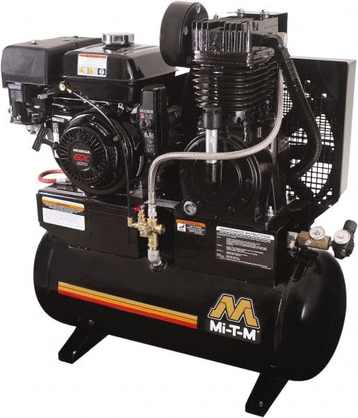 MI-T-M - Stationary Gas Air Compressors Horsepower: 9.0 Cubic Feet per Minute: 17.20 - Exact Tooling