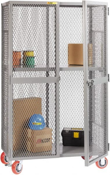 Little Giant - 1 Shelf Visible Storage Cabinet - Steel, 61" Wide x 33" Deep x 81" High, Gray - Exact Tooling