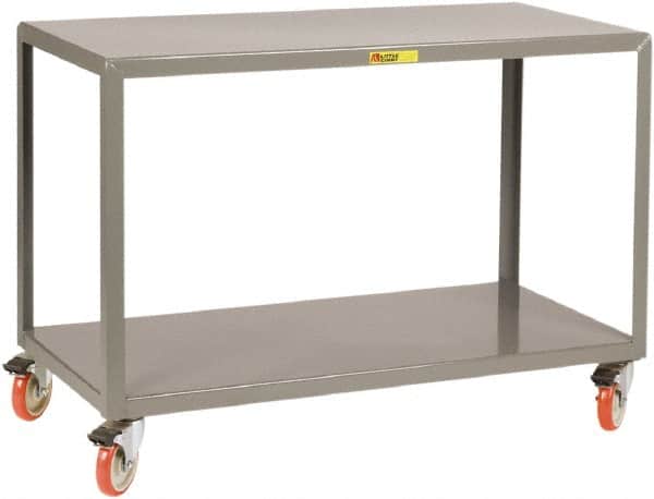 Little Giant - Mobile Table - Steel, Fixed Leg, Gray, 48" Long x 24" Deep x 34" High - Exact Tooling