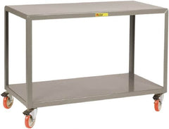 Little Giant - Mobile Table - Steel, Fixed Leg, Gray, 48" Long x 24" Deep x 34" High - Exact Tooling